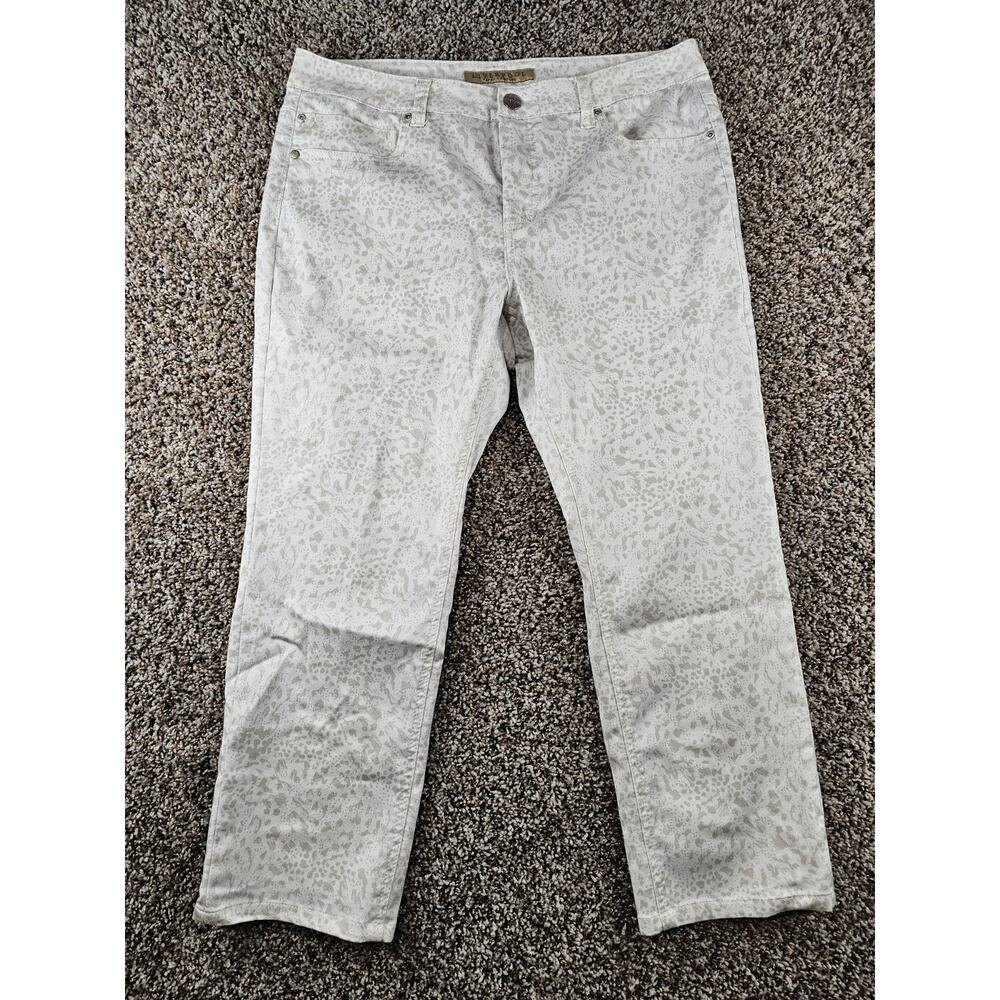 Women’s White Leopard Print Jeans